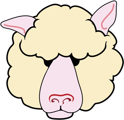 Sheep Icon - Cabeza De La Oveja (455x428), Png Download
