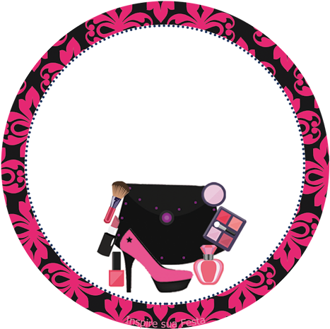 Tag Ou Topper Para Docinhos Ou Lembrancinhas - Convite Tema Maquiagem Para Imprimir (500x500), Png Download