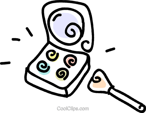 Maquiagem E Escova Livre De Direitos Vetores Clip Art - Clip Art (480x371), Png Download