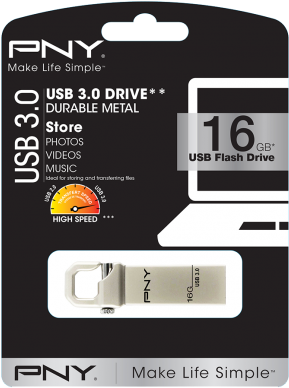 All Prices Are Vat Included - Pny Hook Attaché 3.0 Usb Flash Drive - 32 Gb - Black (432x432), Png Download