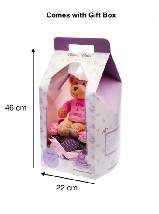 Diaper Cake 1 Tier Winnie The Pooh Baby Girl Gift - Diaper Cake (700x700), Png Download