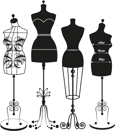 Thumb Image - Dibujos De Vintage Maniquie (417x457), Png Download