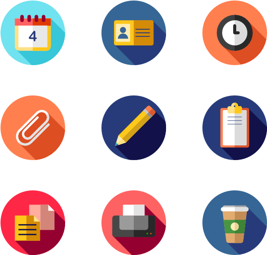 Stationery Icons - Stationary Flat Icon (600x564), Png Download