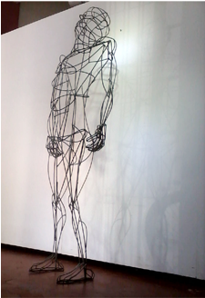 Manequim De Ferro Escultura 2 - Sculpture (768x327), Png Download