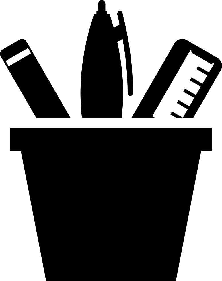 Png File - Stationery Png Black White (774x980), Png Download