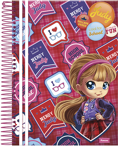 18566 Caderno Espiral 1 4 96 Folhas - Agenda Diária Espiral Foroni Marie Standard Happy - (486x600), Png Download