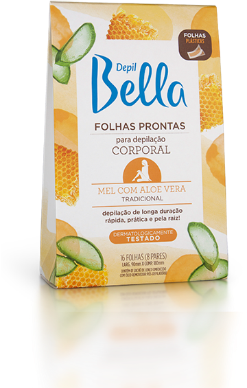 Depil Bella Folhas Prontas Corporal Mel Com Aloe Vera - Folha Pronta Depil Bella Corporal (1000x1000), Png Download