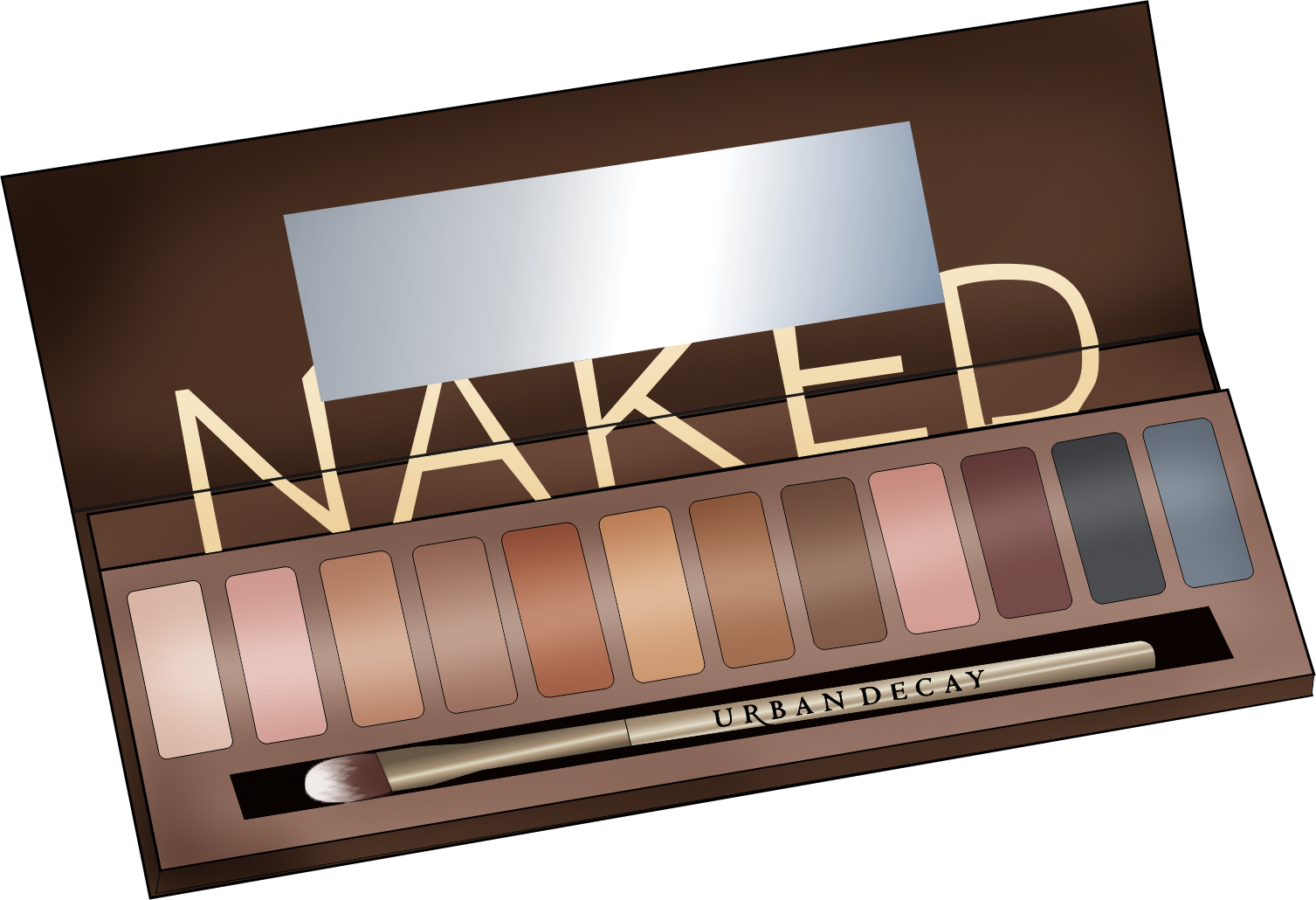 Paleta Naked Urban Decay Vetor Gratis Free Desenho - Make Up Called Nudes (1507x1030), Png Download