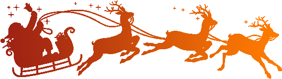 Spectacles Clochette Et Le Père-noël - Santa Claus With Reindeer Vector (580x207), Png Download