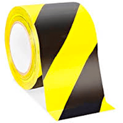 Cinta Adhesiva Color Amarillo Negro - Uline Heavy Duty Vinyl Safety Tape - 4" X 36 Yds, Yellow/black (500x500), Png Download