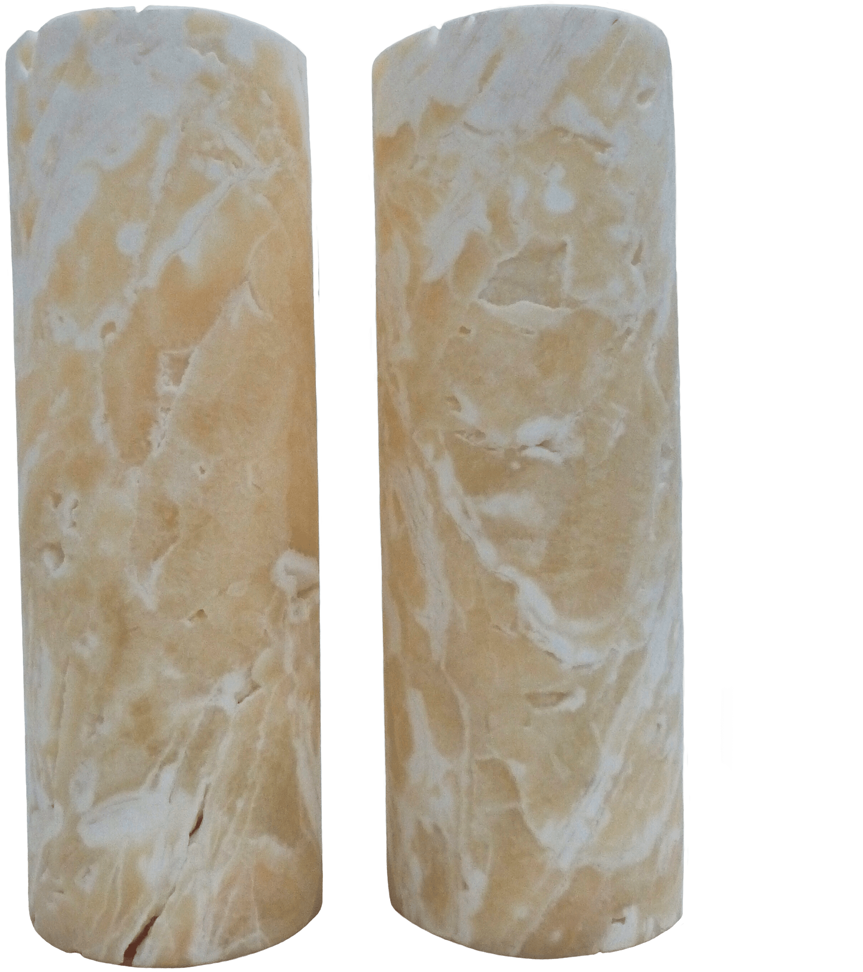 Lámpara De Mesilla Con Forma Cilíndrica De Color Blanco - Wood (2075x2292), Png Download