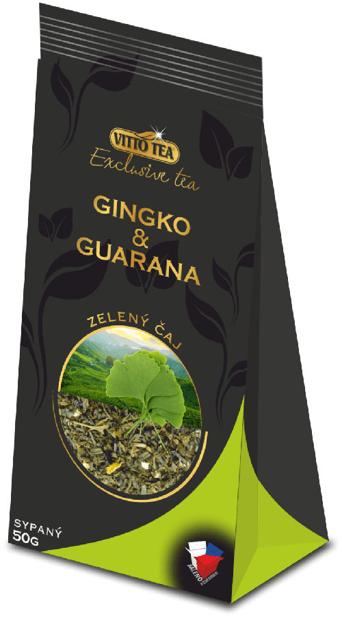 Gingko & Guarana - Bylinný Čaj Rooibos S Heřmánkem A Mátou 50g (500x901), Png Download