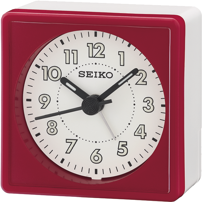 Seiko Qhe083q Analogue Bedside Beep Alarm Clock (792x1032), Png Download