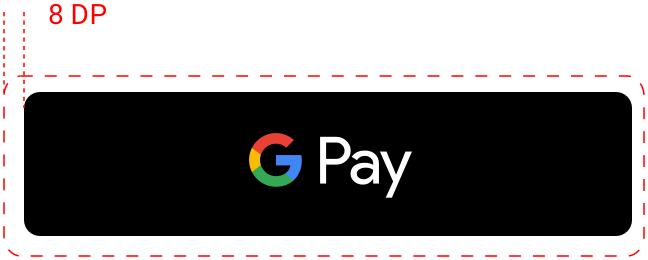 Google Pay Payment Button Clear Space Example For Android - Pay Button (648x260), Png Download