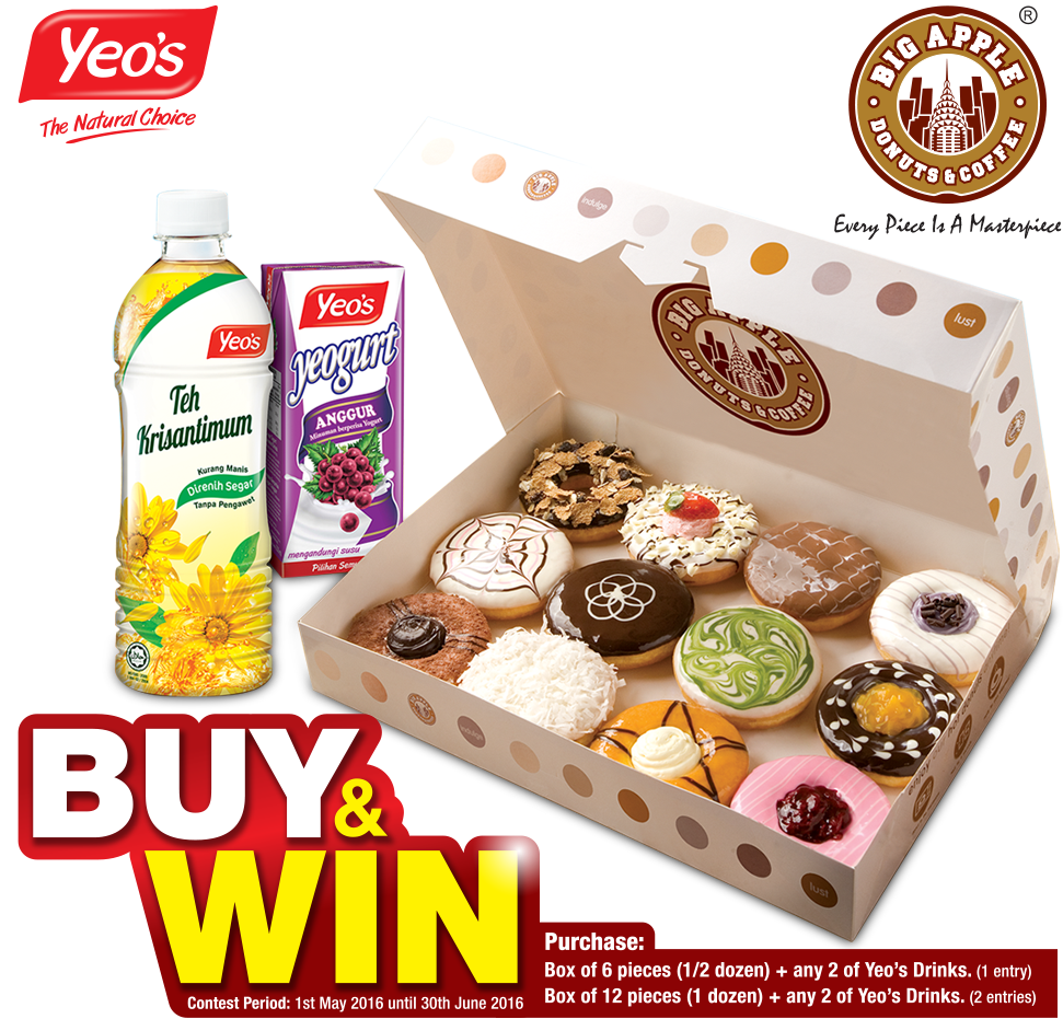 Big Apple Donuts Malaysia Advertisements (992x934), Png Download