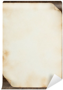 Sheet Of Old Paper With Curled Edges Wall Mural • Pixers® - Vellum (400x400), Png Download