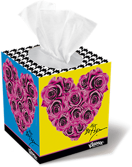 On The Floor Curled Up In The Fetal Position - Kleenex Expressions Facial Tissues (441x380), Png Download