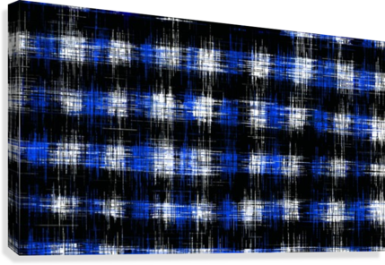 Plaid Pattern Painting Texture Abstract In Blue And - Painting (429x296), Png Download