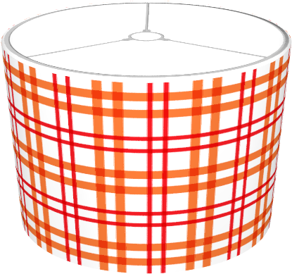 Orange And Red Tartan - Circle (674x516), Png Download