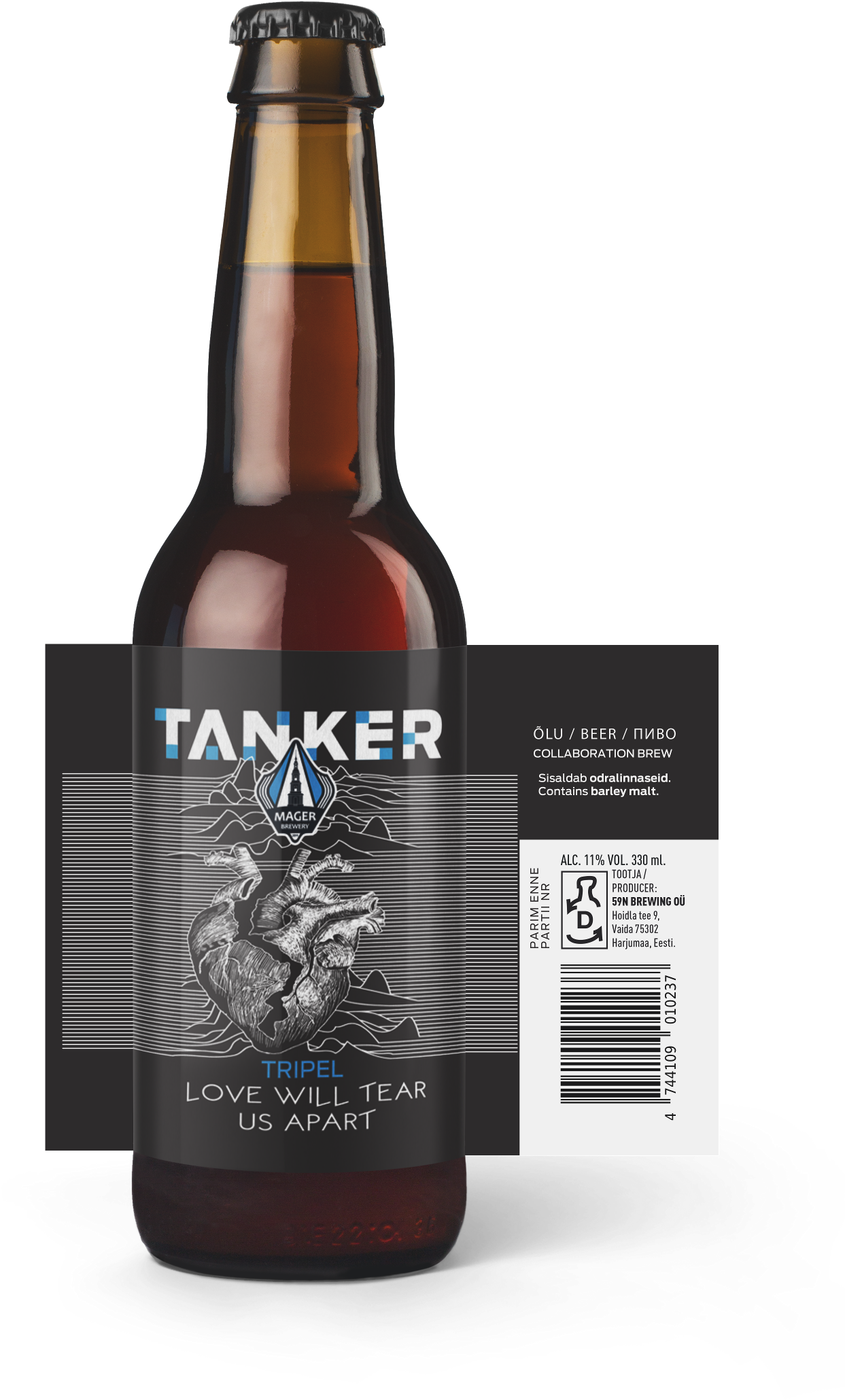 Love Will Tear Us Apart - Beer Bottle (1601x2362), Png Download