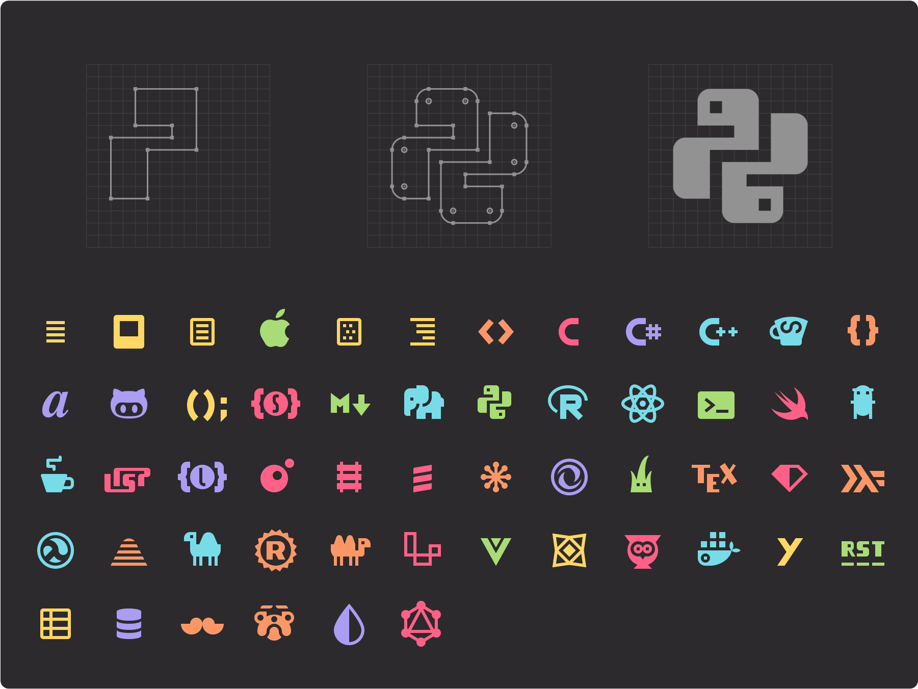 Monokai Pro Icons - Number (2560x1351), Png Download