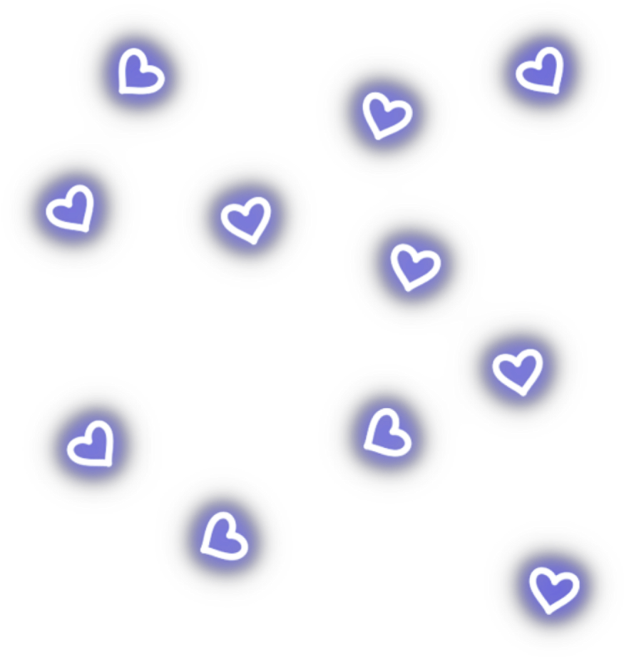 Ftestickers Overlay Hearts Light Neon Blue - Neon Lights Transparent Png (1024x1024), Png Download