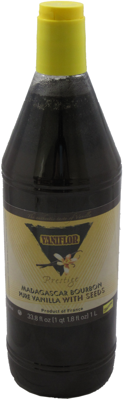 Madagascar Vanilla Extract With Seeds - Vaniflor Madagascar Vanilla With Seeds 33.8 Oz (408x1280), Png Download