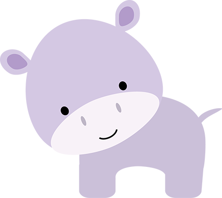 11 - Hipopotamos Bebes Baby Shower (450x401), Png Download