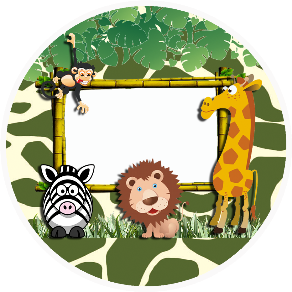 Forminha Docinhos Animais Safári - Arte Para Etiqueta Safari (945x945), Png Download