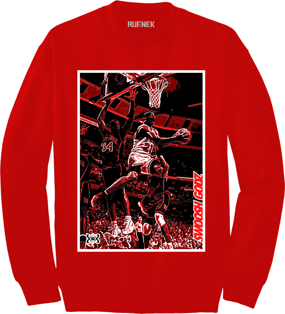 Rufnek Hardware Swoosh Godz Win Like 96 11s Crewneck - Michael Jordan Basketball Star Wall Print Poster Decor (929x1024), Png Download