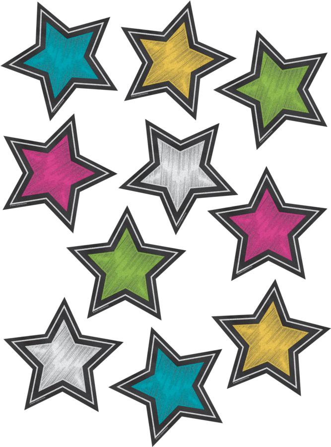 Tcr3550 Chalkboard Brights Stars Accents Image - Chalkboard Brights Stars (900x900), Png Download