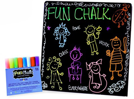 Broad Tip Chalk Markers - Chalk (600x322), Png Download