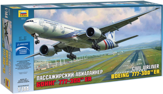 Zvezda 1/144 Civil Airliner Boeing 777-300er Image - Boeing 777 300er Zvezda (544x320), Png Download