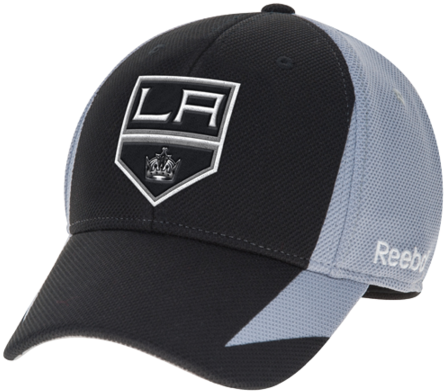 La Kings Center Ice Practice Structured Flex Cap - Men's Nhl Minnesota Wild Black And Gray Flexfit Cap/hat (450x600), Png Download