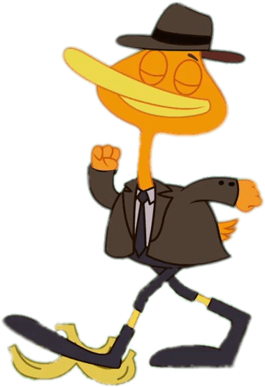 King Duckling Walking On Banana Skin Png - Cowboy (1280x720), Png Download