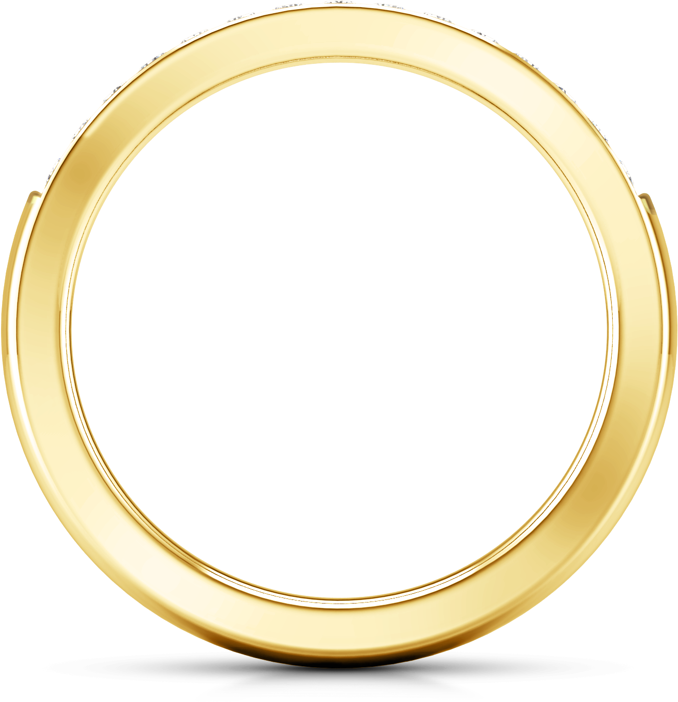 Diamond Wedding Band Erin - Circle (1440x1440), Png Download
