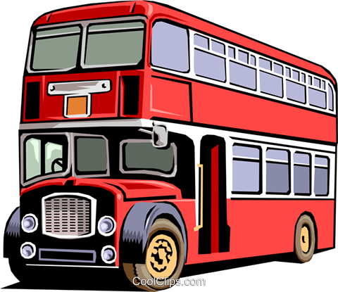 Ônibus De Dois Andares Livre De Direitos Vetores Clip - England Bus Clipart (480x415), Png Download