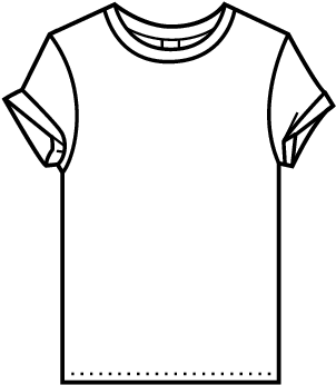 T Shirt Coloring Black And White (600x470), Png Download