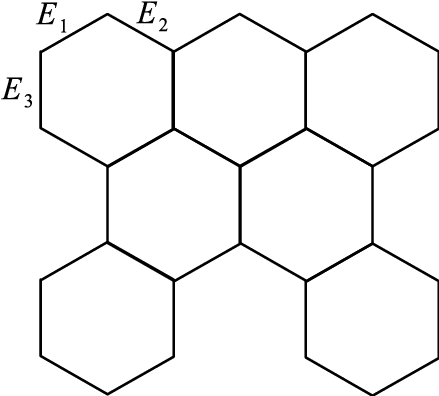 A Benzenoid System With Three Directions Of Edges - Fgi (447x401), Png Download