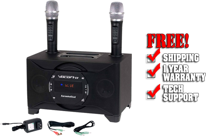 Vocopro Karaokedual 100w Tablet/smart Tv Karaoke System - Vocopro Karaoke Dual (750x550), Png Download