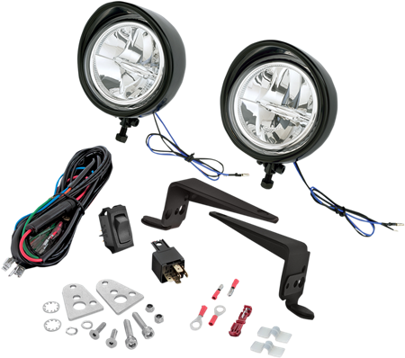 Show Chrome Driving Lights Victory Bk 30 110lbk Part - Show Chrome 91-315lbk Driving Lights Bk Flh (450x398), Png Download