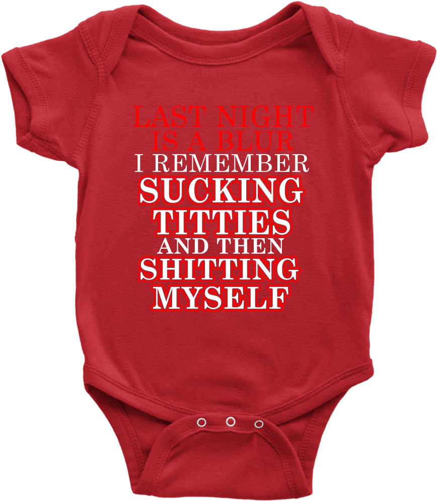 Last Night Is A Blur I Remember Sucking Titties Shirts - Baby Bodysuit Jack Russell (1024x1024), Png Download