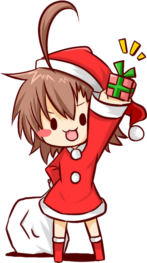 Christmas Event - Santa Claus Anime Chibi (700x908), Png Download
