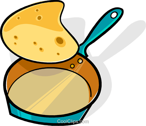 Pancakes Royalty Free Vector Clip Art Illustration - Pancake In A Pan Clip Art (480x413), Png Download