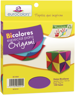 Paquete De 100 Hojas De Papel Eurocolors Bicolor Blister - Paper (400x400), Png Download