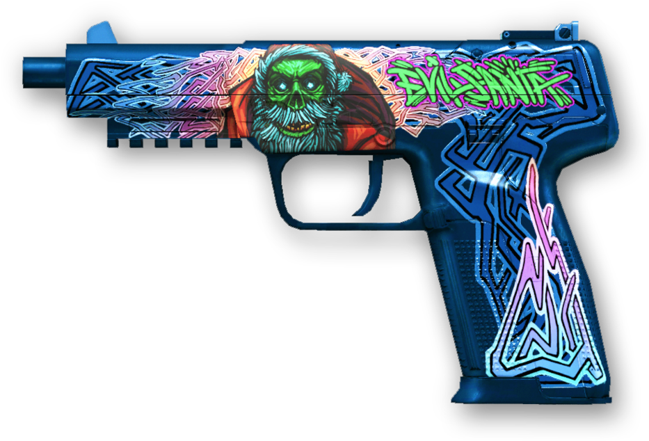 P-57 Evil Santa - Pistol (944x647), Png Download