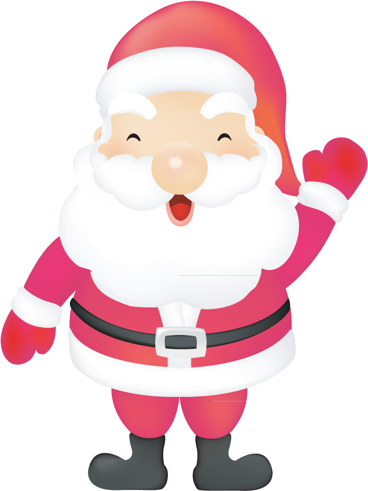 Papa Noel, Santa Claus, Navidad Vector - Cute Santa Claus Clipart (721x960), Png Download