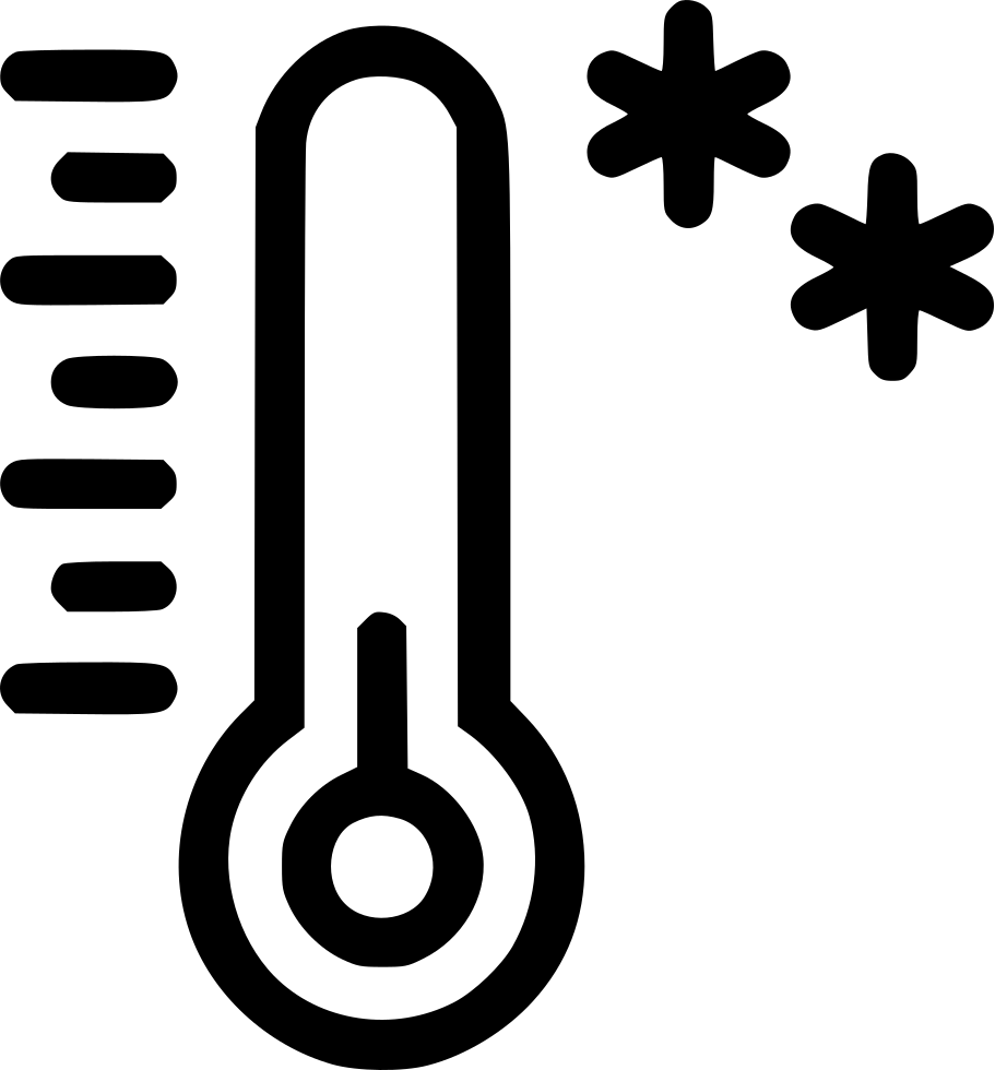 Temperature Thermometer Reading Snow Cold Weather Measurement - Temperature Icon Png (911x980), Png Download