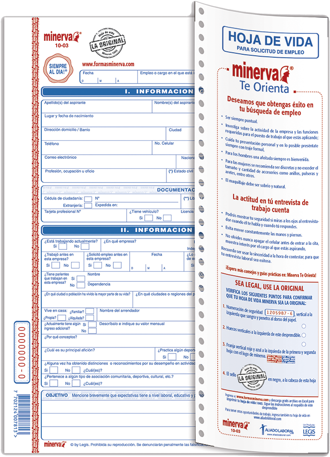 Hoja De - Curriculum Vitae (750x1105), Png Download