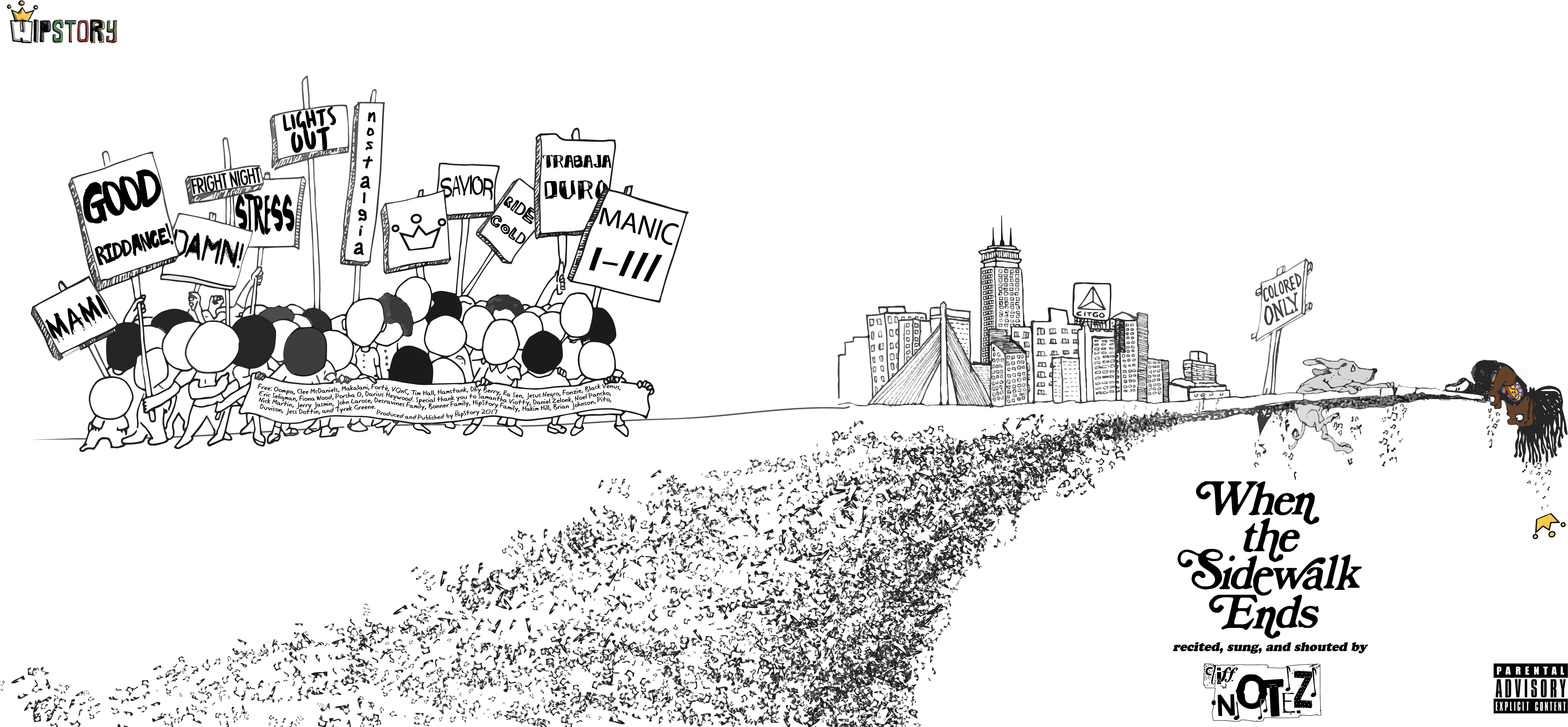 Cliff Notez When The Sidewalk Ends (9772x4716), Png Download